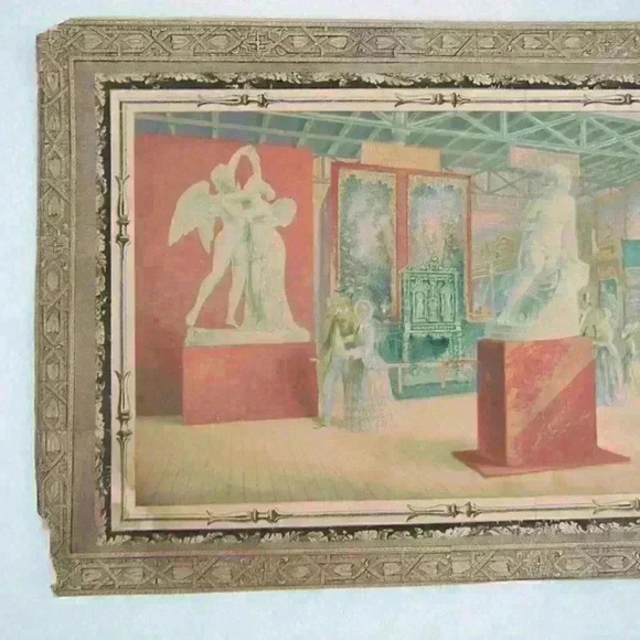 Art Print George Baxter Great Exhibition 1851 Interior French Department Antique - Picture 2 of 12